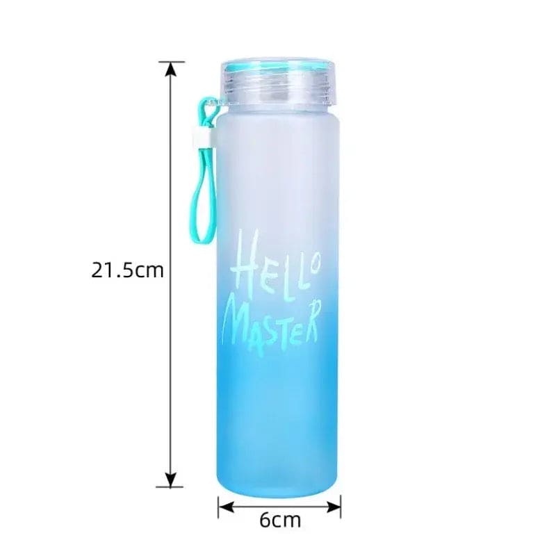 Hello Master Water Bottle, 480ml Transparent Gradient Colorful Bottle, Portable Athletic Stylish Frosted Water Bottle, Large Capacity Misting Water Bottle, Gradient Drinkware Travel Bottle, Outdoor Sport Fitness Water Cup Hello Master Water Bottle, 480ml Transparent Gradient Colorful Bottle, Portable Athletic Stylish Frosted Water Bottle, Large Capacity Misting Water Bottle, Gradient Drinkware Travel Bottle, Outdoor Sport Fitness Water Cup